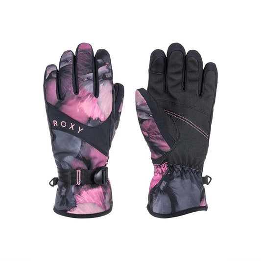 Guantes Roxy Snow Jetty Negro Rosa - Indy