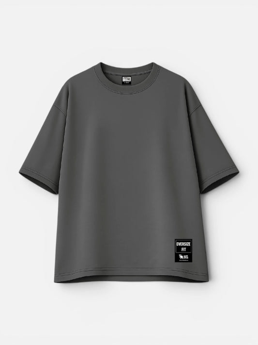 Remera Gotcha Solid Oversize Gris Topo