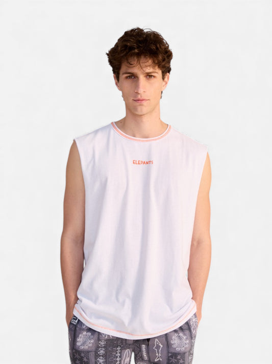 Musculosa Elepants Over Brand Blanco