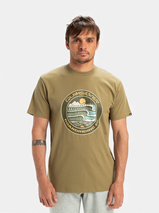 Remera Quiksilver Three Seas Beige