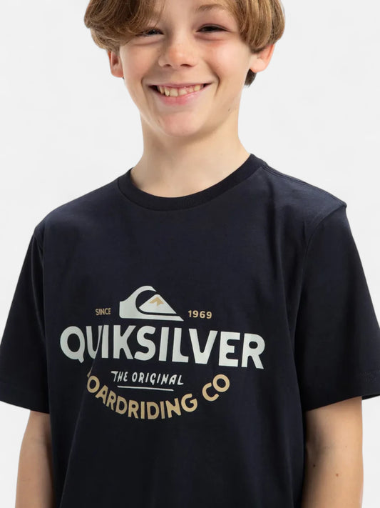 Remera Niño Quiksilver Type Out Azul Marino
