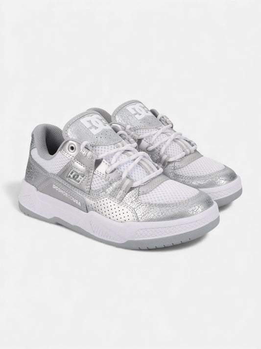 Zapatillas DC Mujer Construct Blanco Plateado