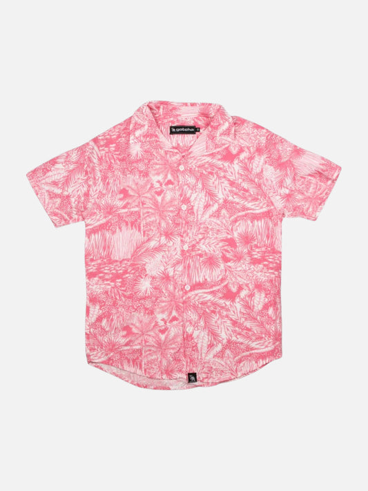 Camisa Gotcha Tropical Niño Rosa