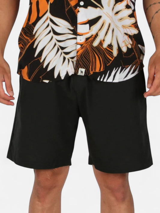 Bermuda Gotcha Trendy Lino Negro