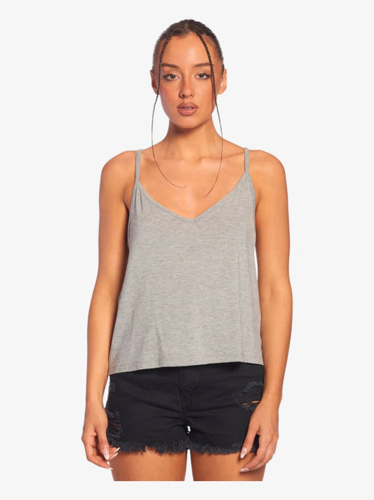 Musculosa Isabel Viscosa Basic Gris Melange - Indy