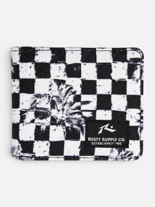 Billetera Rusty Cuadrille Negro Blanco
