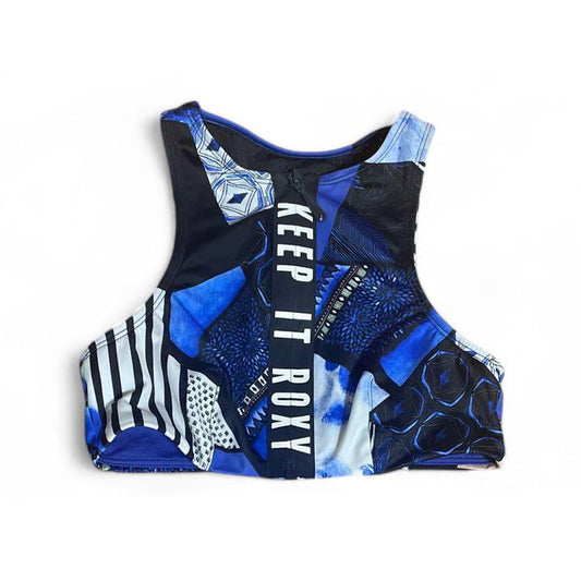 Top Deportivo Roxy Sand To Sea Z Top Negro Azul Print