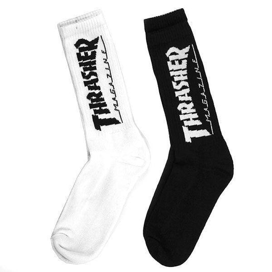 Medias Thrasher Mag Negro Blanco x2 - Indy