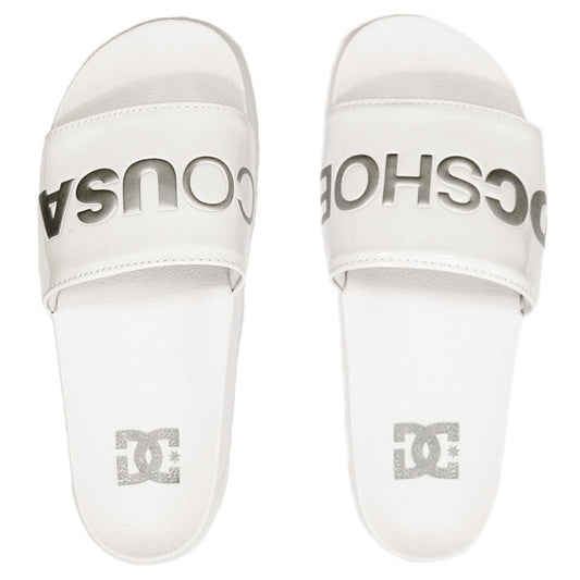 Ojota Dc Slide Platform Blanco Gris - Indy