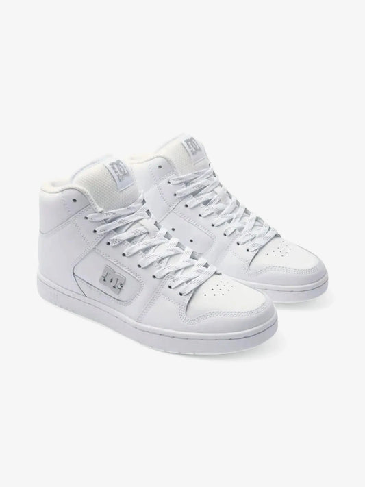 Zapatillas DC Mujer Manteca 4 Mid Blanco Plateado