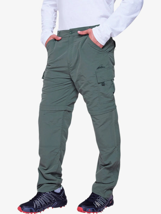 Pantalon Montagne Sherpa Trekking Desmontable Verde Claro