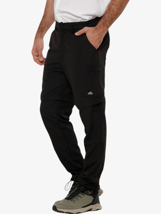 Pantalon Montagne Sherpa Zipper Trekking Desmontable Negro