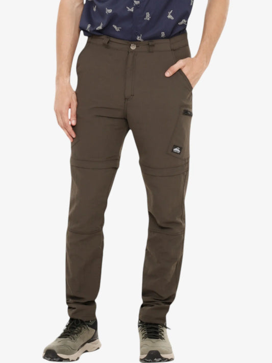 Pantalon Montagne Sherpa Zipper Trekking Desmontable Verde Militar