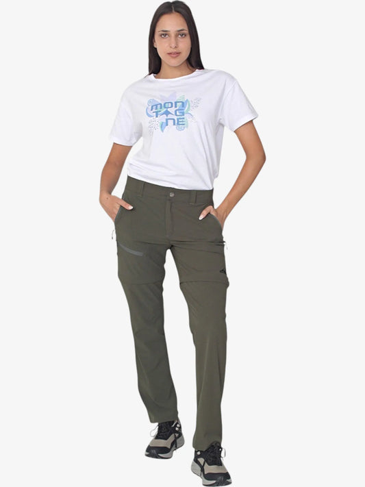 Pantalon Montagne Jamaica Trekking Desmontable Mujer Verde Militar