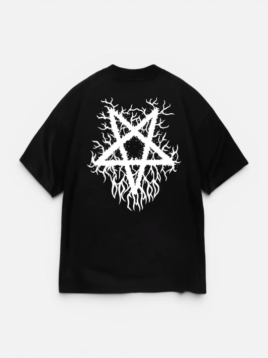 Remera Orchard Pentagram Negro