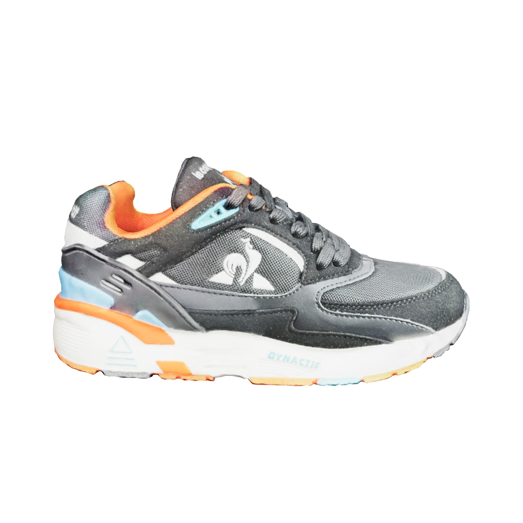 Zapatillas Le Coq Sportif R1100 Pop Negro Naranja Celeste