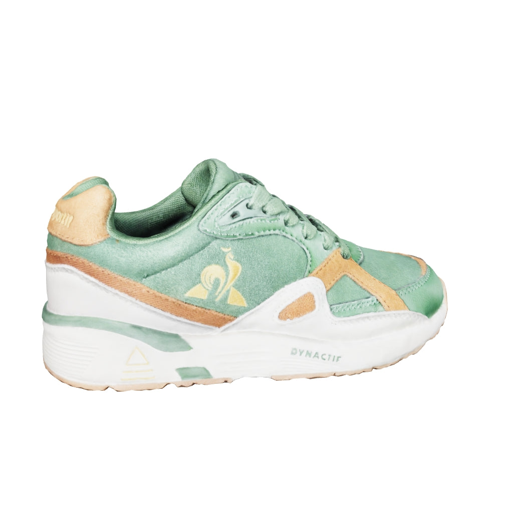 Zapatillas Le Coq Sportif R850 Urban Verde Blanco Marrón
