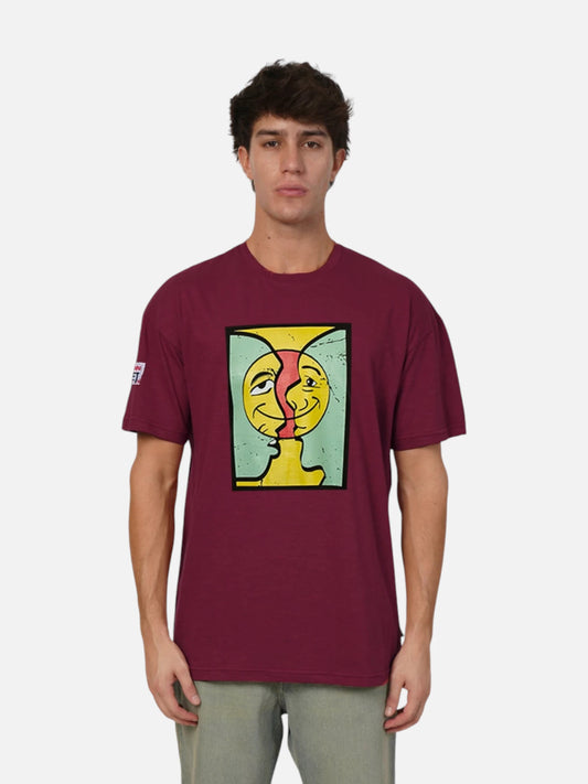 Remera Vision Doble Face Bordo