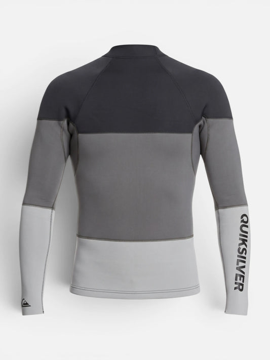 Remera ML Neoprene Quiksilver 2 Wave Negro Gris