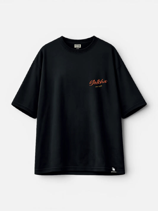 Remera Gotcha Big Fish Oversize Negro