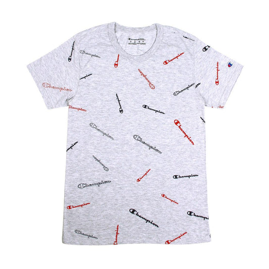 Remera Champion Classic Logo Aop Gris - Indy