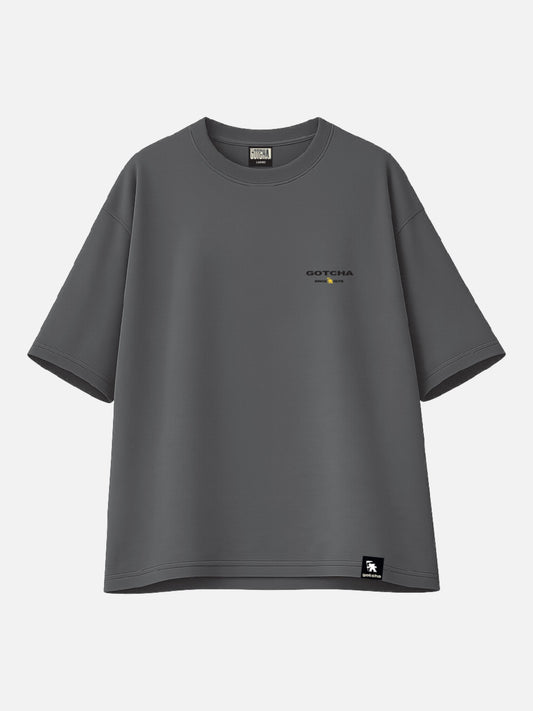 Remera Gotcha Desert Oversize Gris Topo