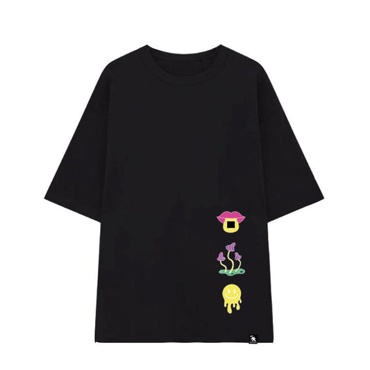 Remera Gotcha Acid Super Print Oversize Negro - Indy