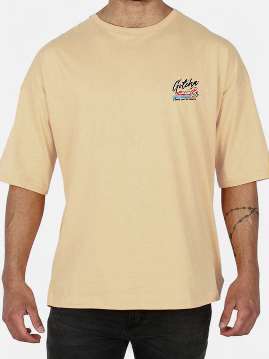 Remera Gotcha Maui Oversize Amarillo