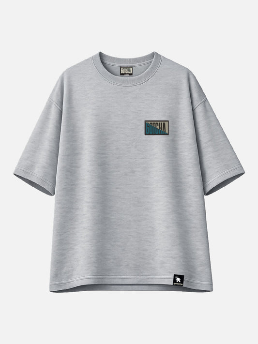 Remera Gotcha Surfwave Colors Oversize Gris Melange