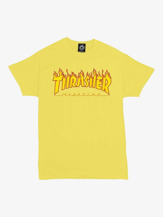Remera Thrasher Flame Amarillo - Indy
