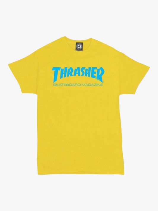 Remera Thrasher Magazine Amarillo Celeste