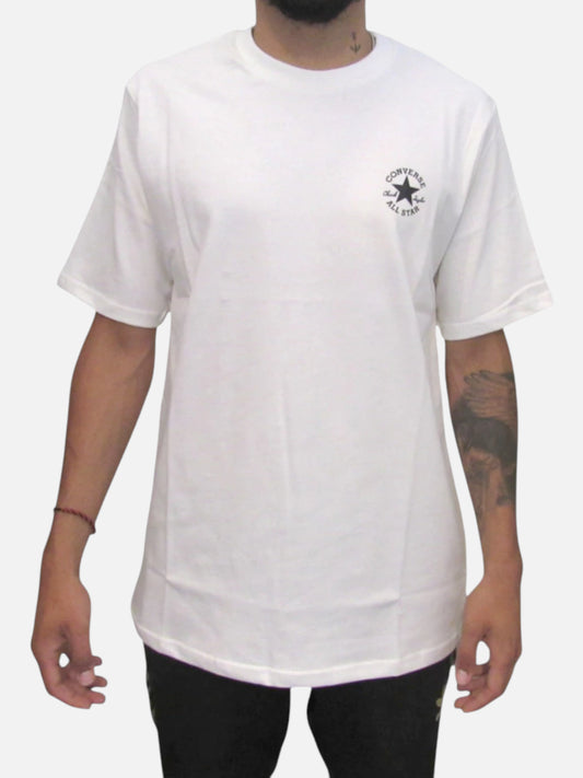 Remera Converse Small Patch Blanco