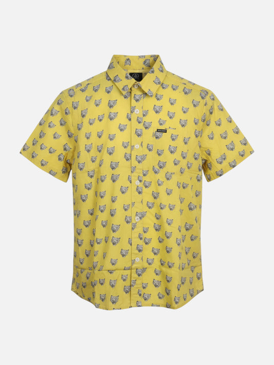 Camisa Volcom Ozzie Cat Niño Amarillo