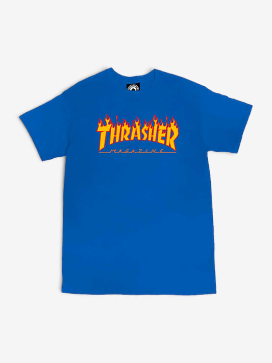 Remera Thrasher Flame Azul Francia