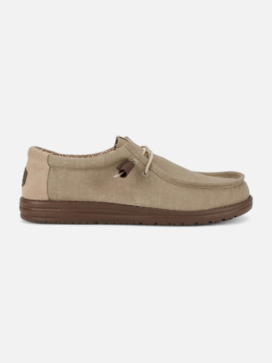 Zapatos Hey Dude Wally Stretch Canvas Marron
