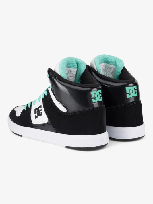 Zapatillas Dc Cure Hi Top Mujer Negro Blanco Verde Agua