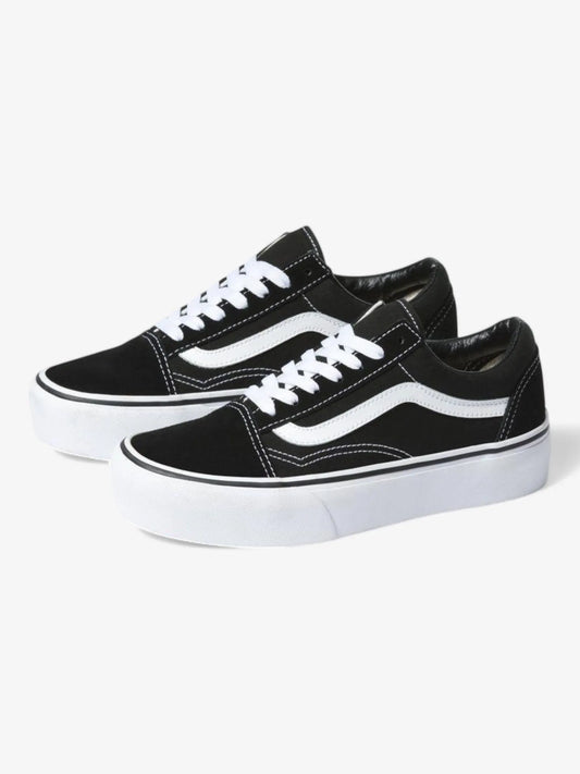 Zapatillas Vans Old Skool Platform Negro Blanco