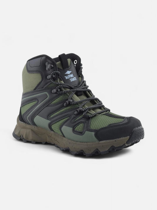 Zapatillas Alpine Skate Itzar Trekking Senderismo Verde Oliva Negro