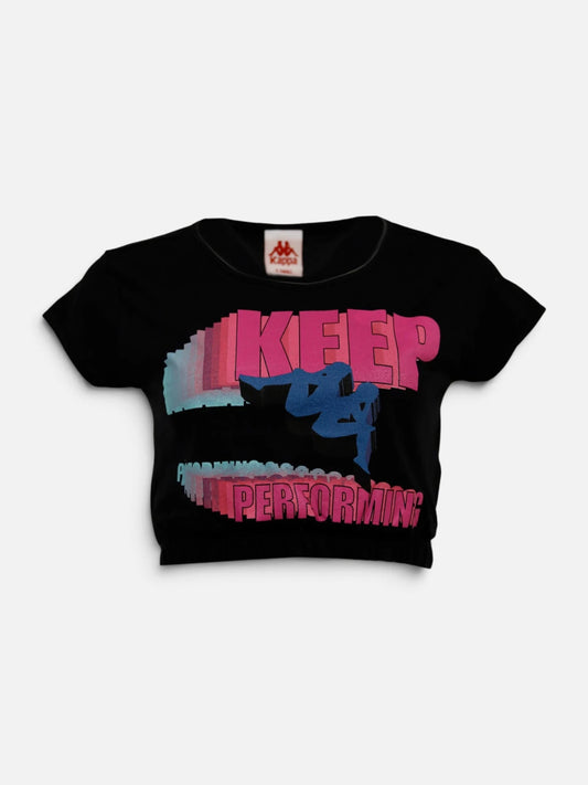 Remera Kappa Authentic Graphik Gasoline Ar Negro