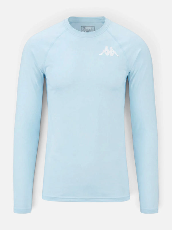 Remera Kappa Termica Soccer Celestial Azul-Blanco