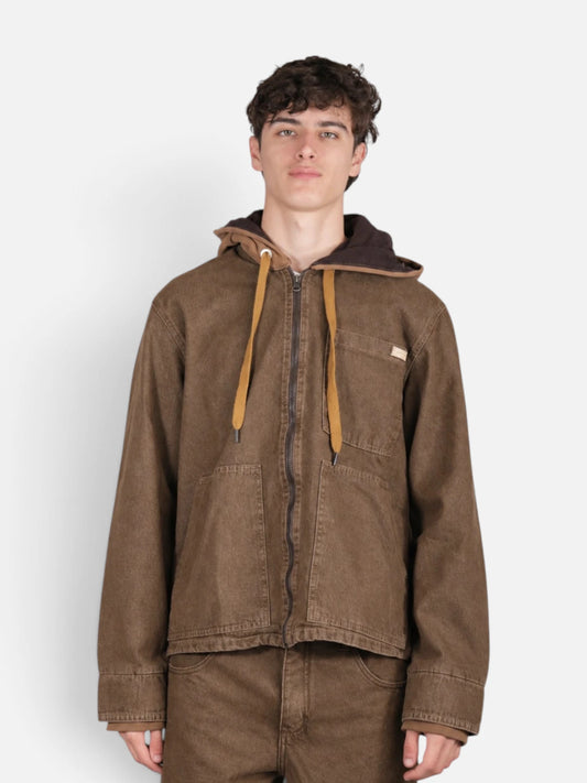 Campera NTF Jean Barcelona C/capucha Chocolate