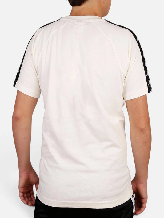 Remera Kappa 222 Banda Balima Blanco Cream-Negro