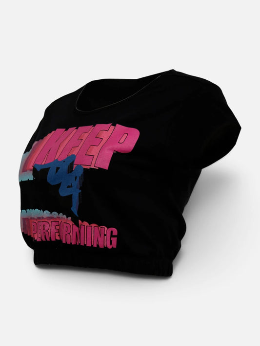 Remera Kappa Authentic Graphik Gasoline Ar Negro