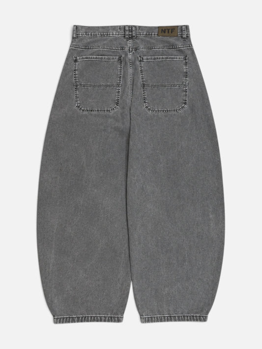 Pantalon Jean NTF Harlem Barrel Gris Reflex