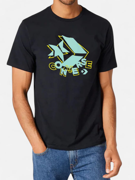 Remera Converse Star Chevron Remix Negro