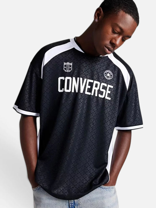 Remera Converse Soccer Tee Negro/Blanco