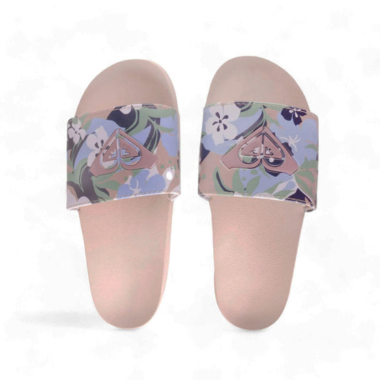 Ojota Roxy Slippy Platform Print Rosa Floreado