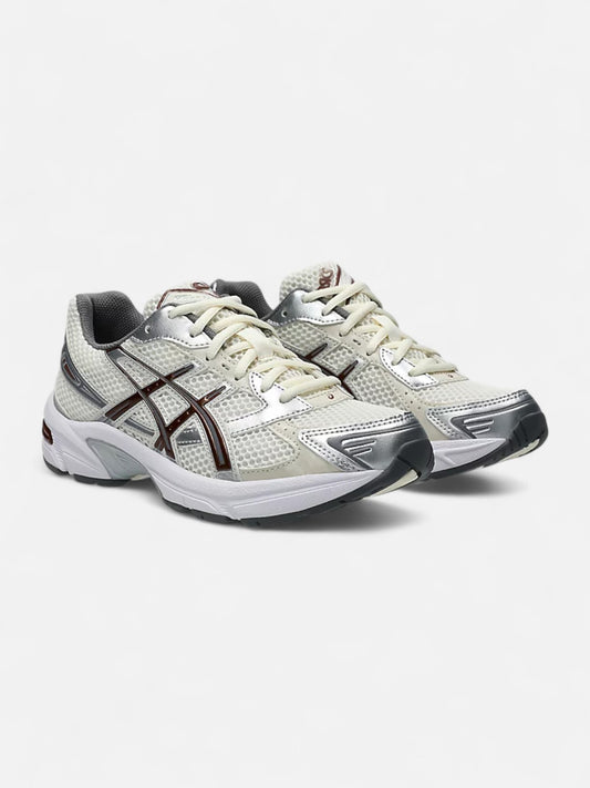 Zapatillas Asics Mujer Gel-1130 Crema Plateado Marrón