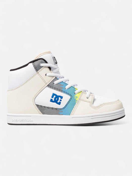 Zapatillas Niño Dc Manteca 4 Hi Blanco Azul Crema