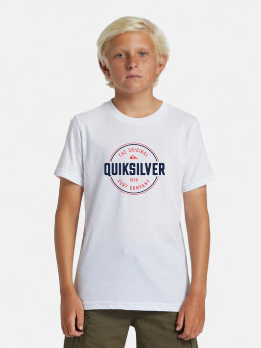Remera Niño Quiksilver Circle Up Blanco